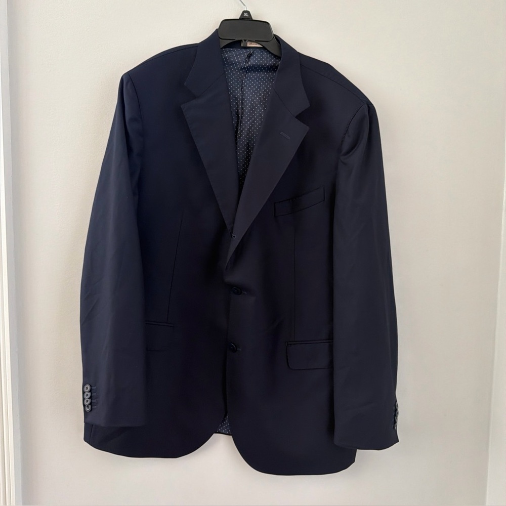 Sartoria Rossi Italian Wool Blazer Vitale Barberis Canonico Navy Size 60 6R